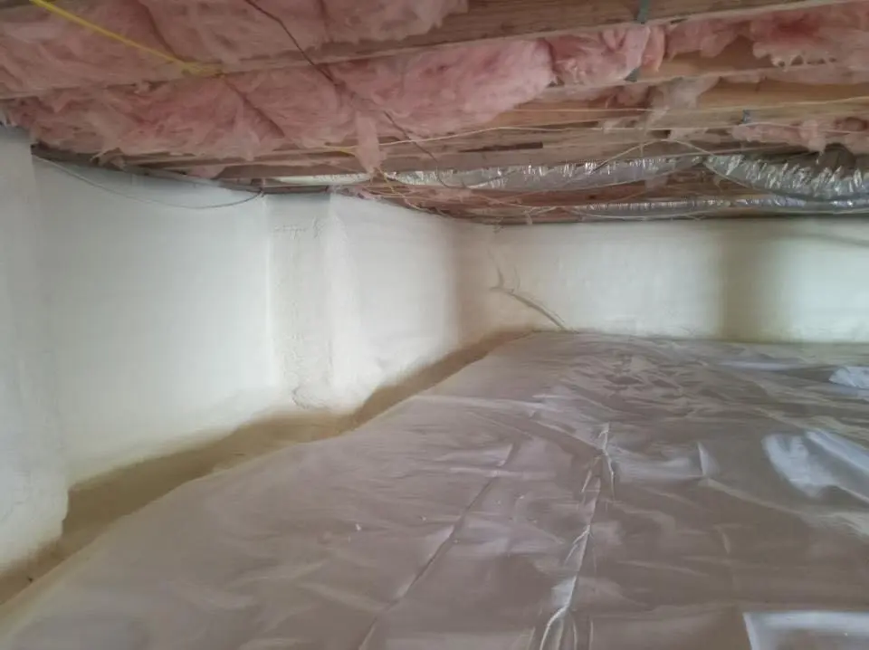 Crawl space encapsulation with closed-cell spray foam for Roof Waterproofing in Minneapolis